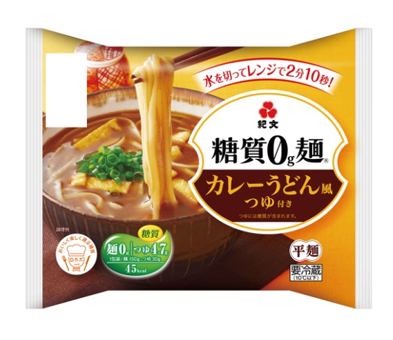 糖質0g麺 カレーうどん風つゆ付き｜紀文食品